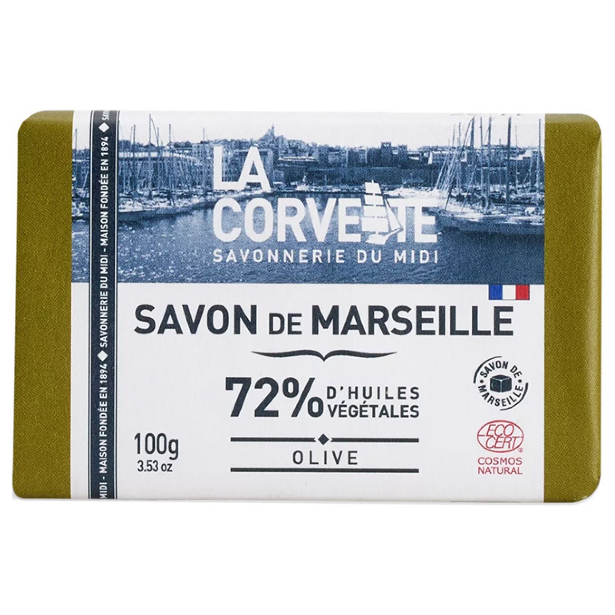 La Corvette Marseille Seife Olive 8x2,7x5 cm
