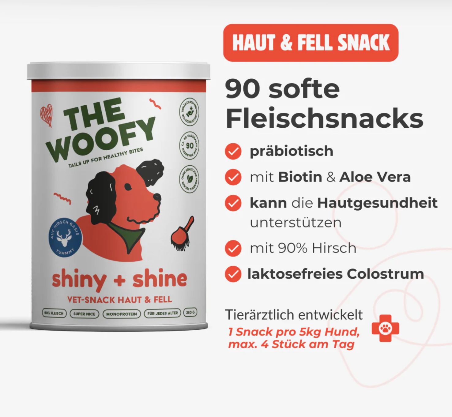 THE WOOFY Leckerli für Hunde zur Fellpflege