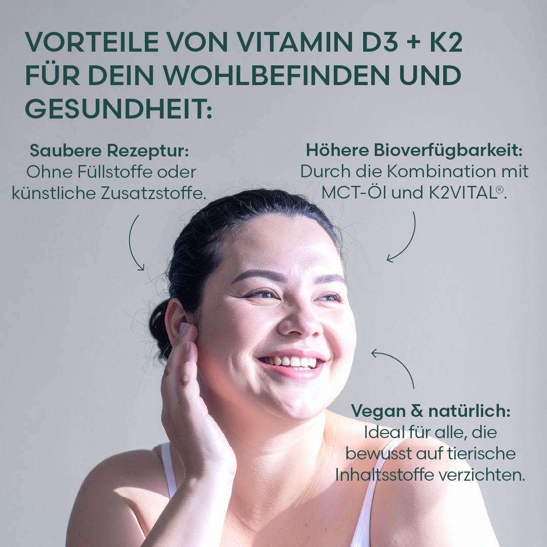 LIV Vitamin D3 + K2 Tropfen hochdosiert 100 % natürlich ohne Zusatzstoffe