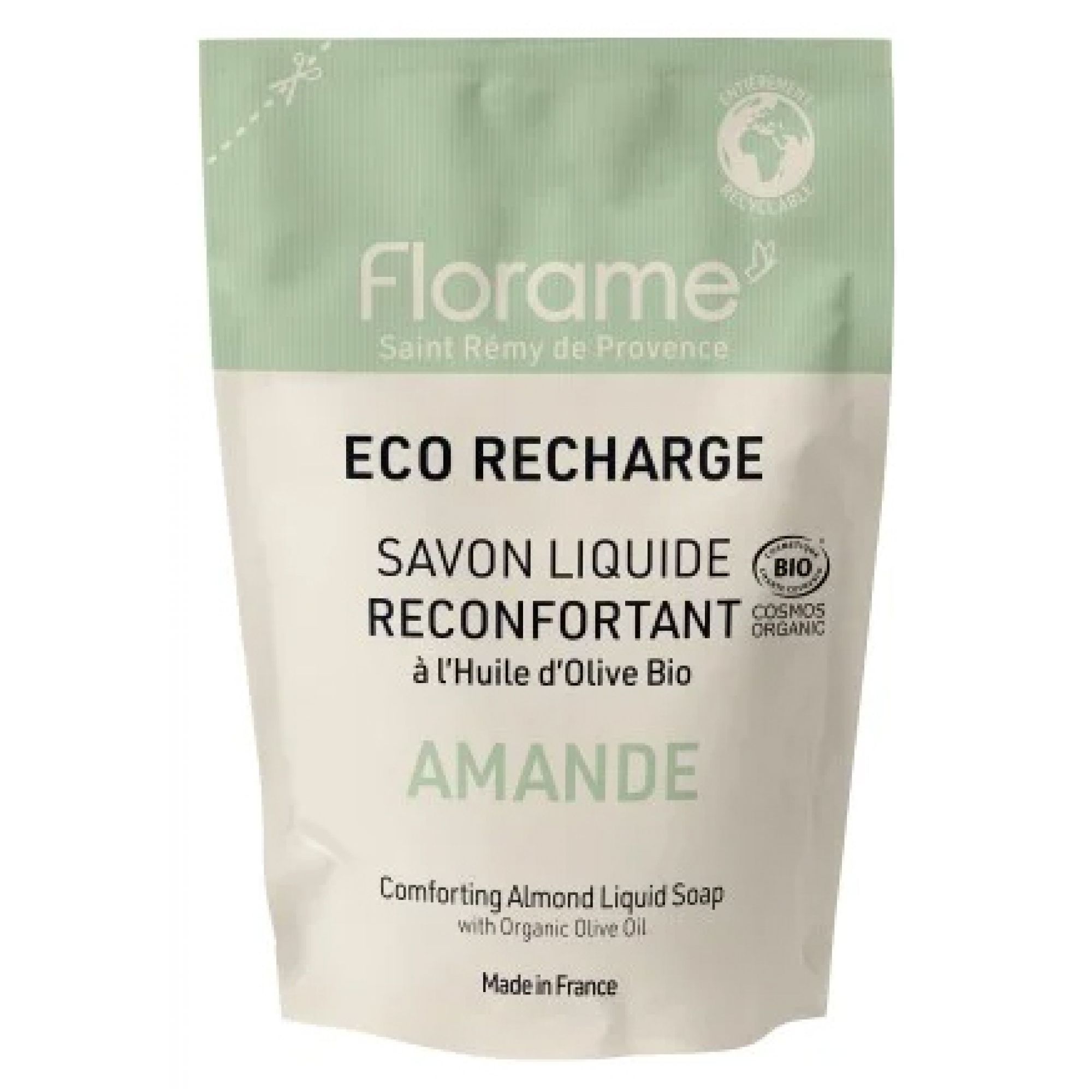 Florame Beruhigende Flüssigseife Mandel Eco-Refill Bio 4 20x15x7 cm
