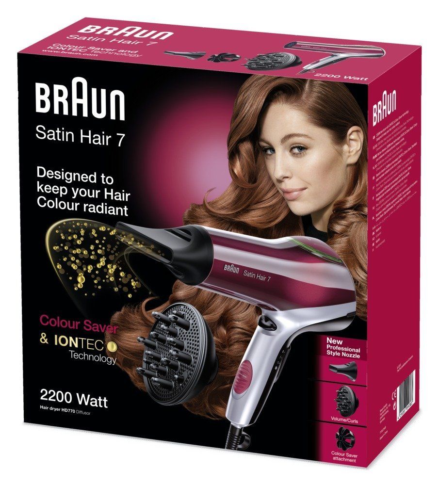 Braun - Haartrockner 'Satin Hair 7 Hd770' mit Color Saver und Diffusor Aufsatz 1 St Sonstige