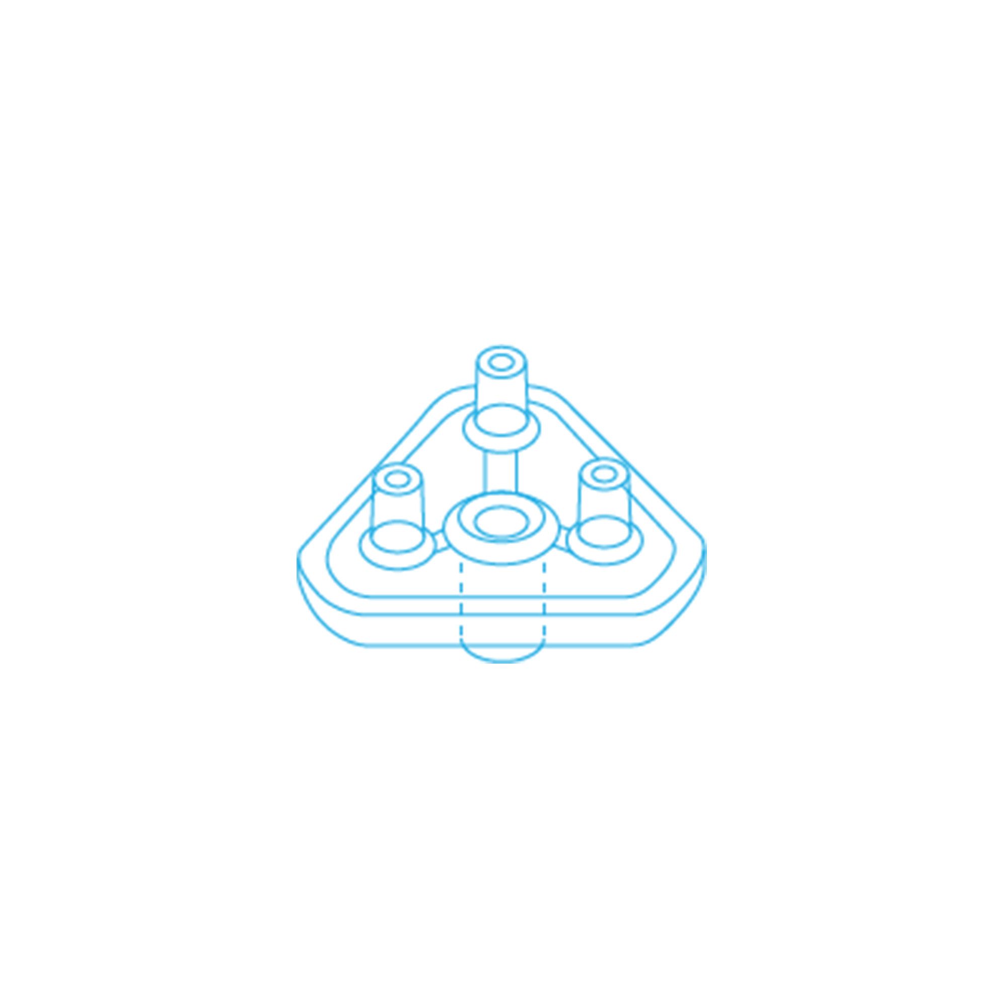 MESORAM® Verteilerplatte 3-fach Circular