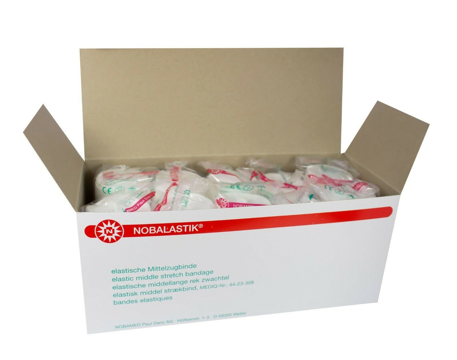 NOBA Nobalastik Mittelzugbinde in Folie 5 m x 6 cm