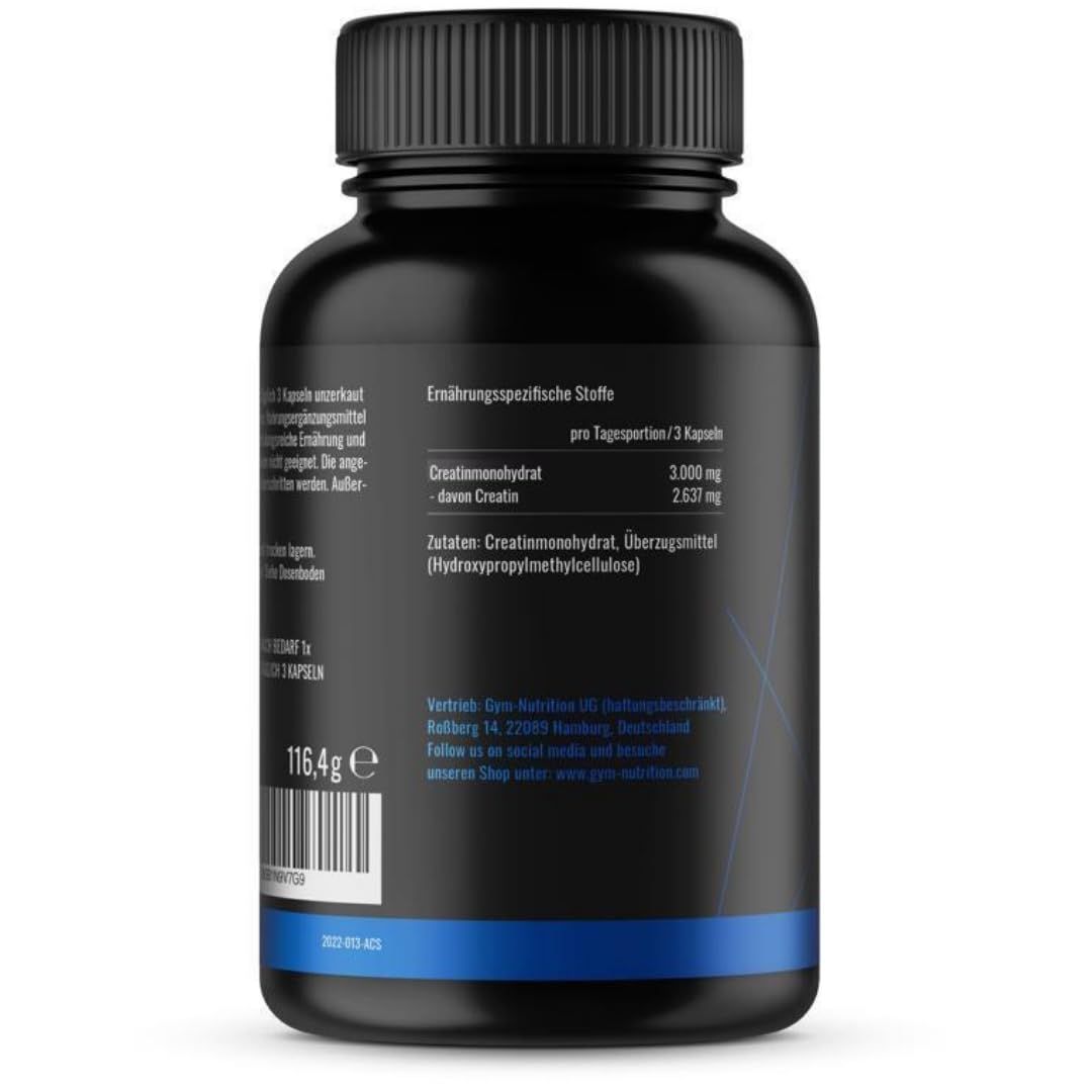 Gym Nutrition Kreatin Monohydrat Kapseln