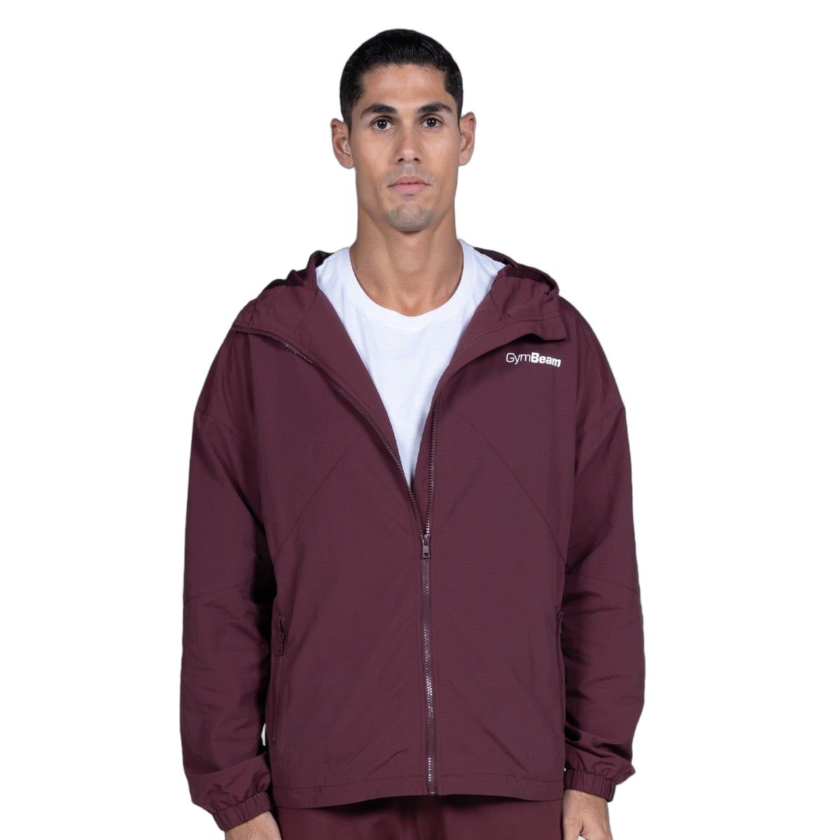 GymBeam Herren Jacke Loose mit Kapuze und Reißverschluss in Fig 1 St