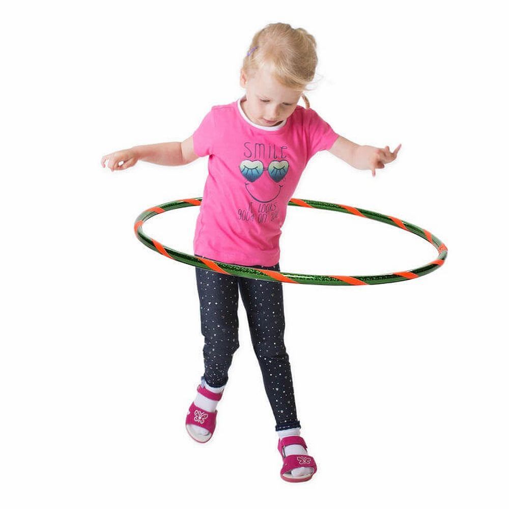 Hoopomania Funny Kinder-Hula-Hoop | Ø 70 cm Grün-Orange 1 St
