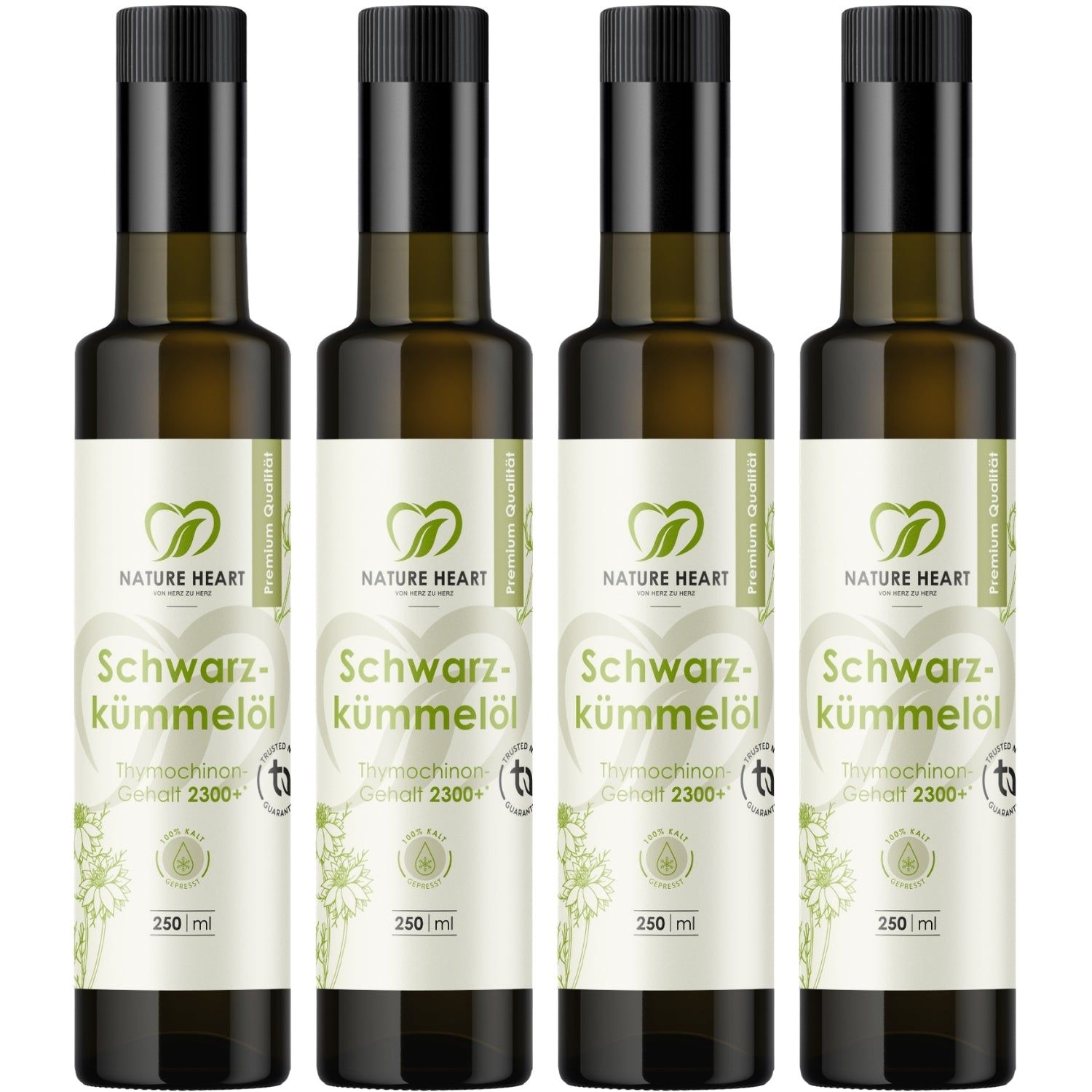 Nature Heart BIO Schwarzkümmelöl 2300+ Thymochinon ungefiltert