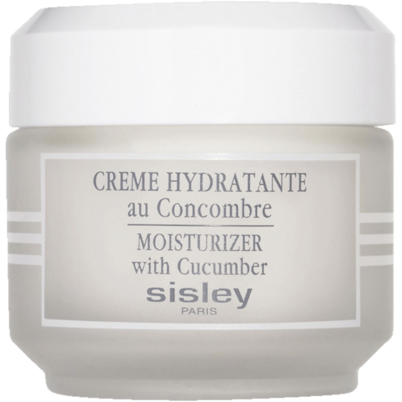 Creme Hydratante au Concombre Tiegel. Aufschrift: MOISTURIZER with Cucumber, Sisley Paris.