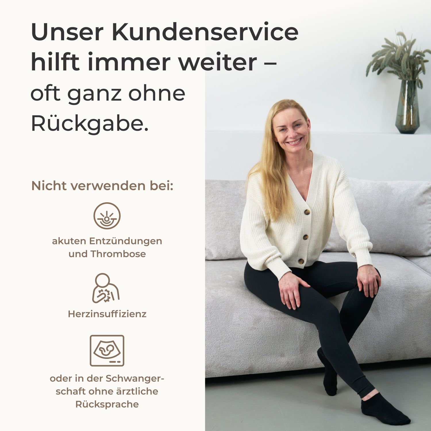 Venen Engel: Nicht verwenden bei akuten Entzündungen, Thrombose, Herzinsuffizienz, Schwangerschaft.