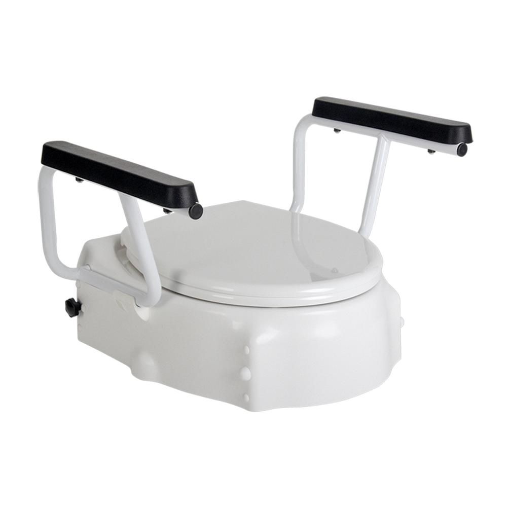 OSSENBERG Toilettensitzerhöhung mit Armlehnen und Deckel