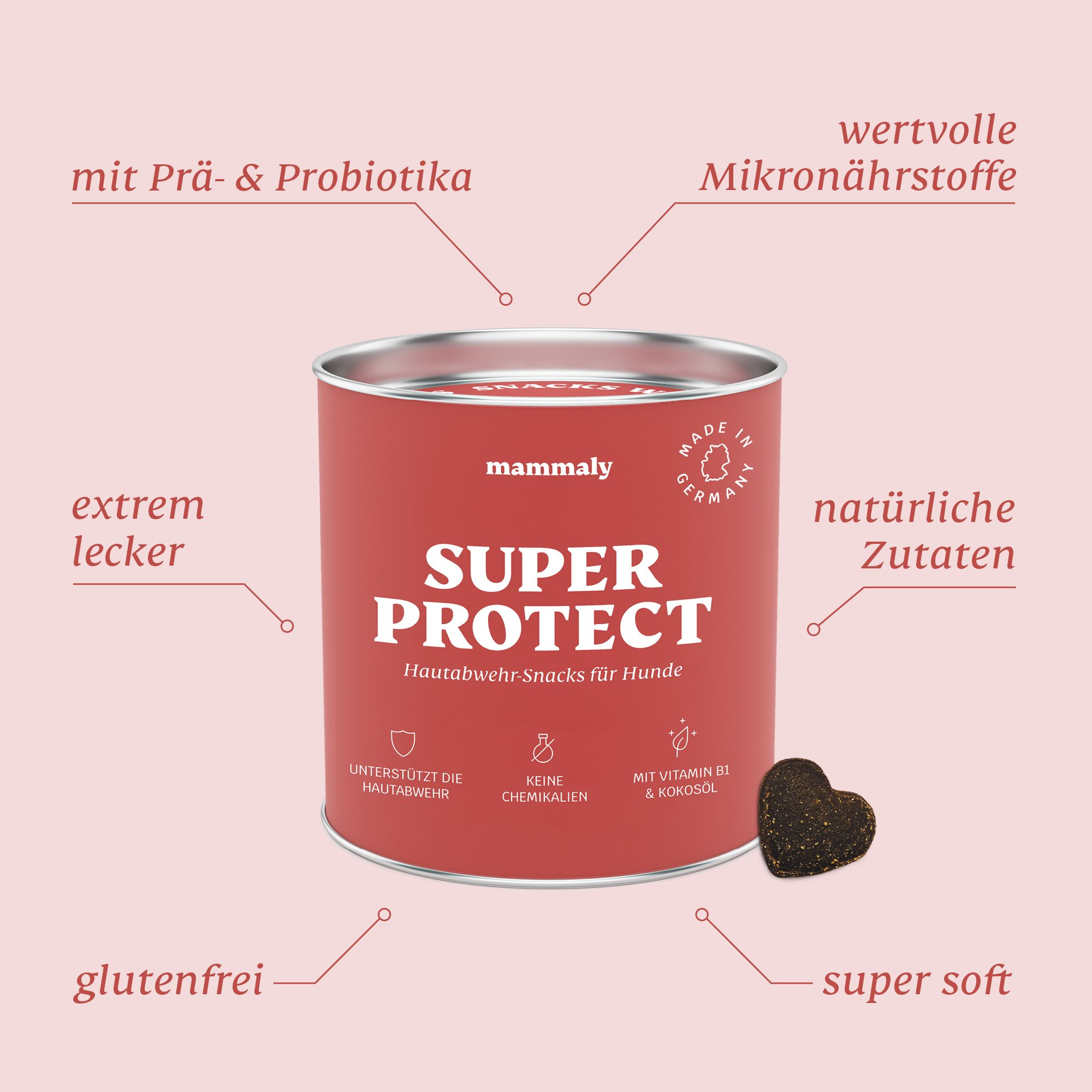 Mammaly Super Protect Hund, Der Haut Und Fell Hundesnack Für Die ...