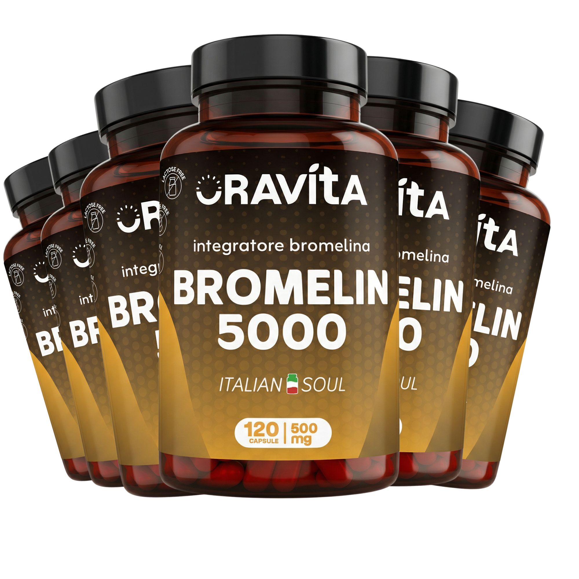 Oravita Bromelin 5000 GDU Bromelina Forte Drenante - 720 Capsule