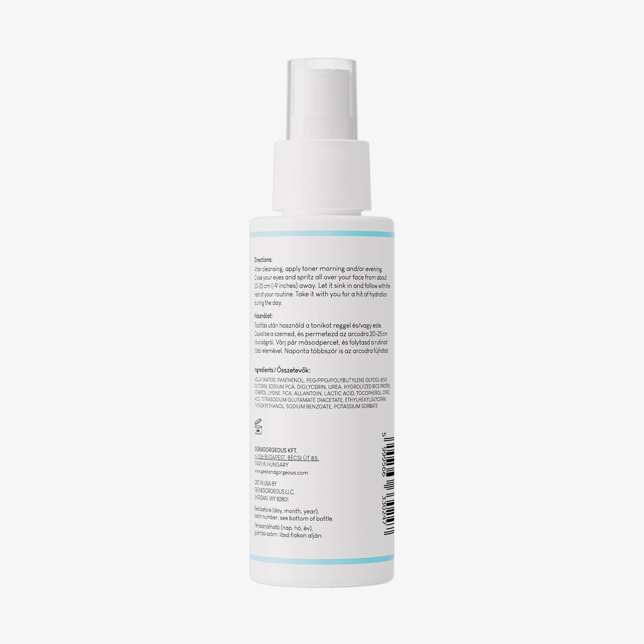 Geek & Gorgeous Liquid Hydration – Hydrating Toner mit 5% Panthenol für beruhigte Haut