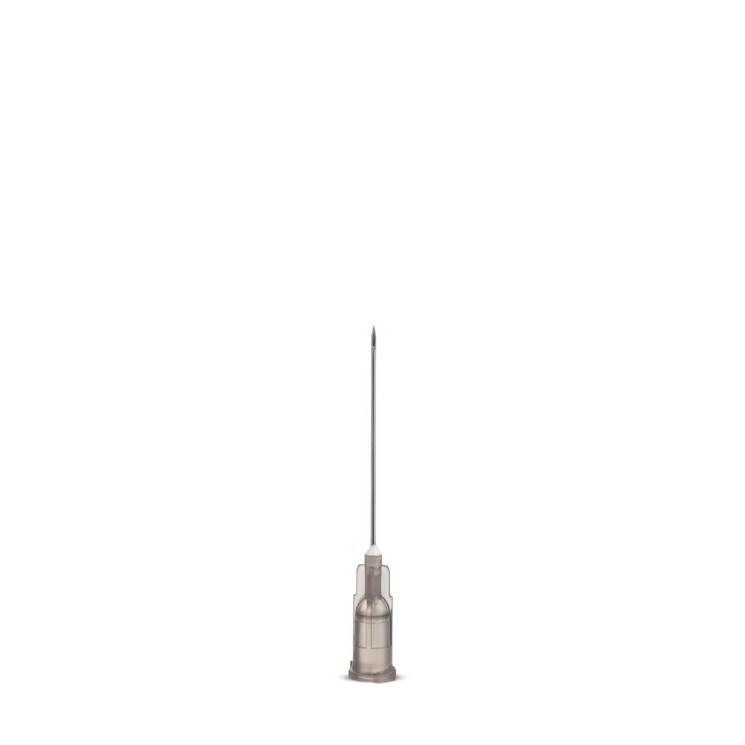 Kanüle mit Metallnadel und grauem Konus. Standardgröße 12, 22G.