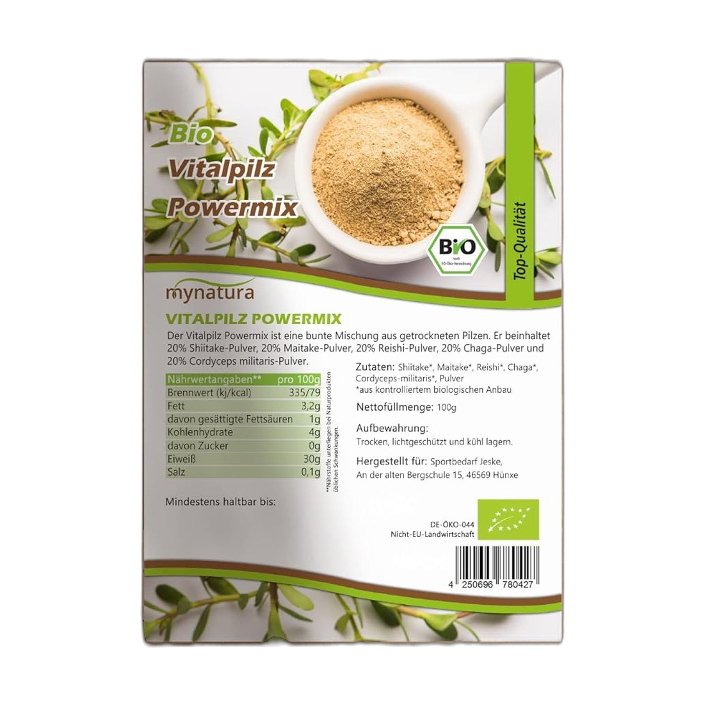 Mynatura Bio Vitalpilz Pulver Powermix 1 St
