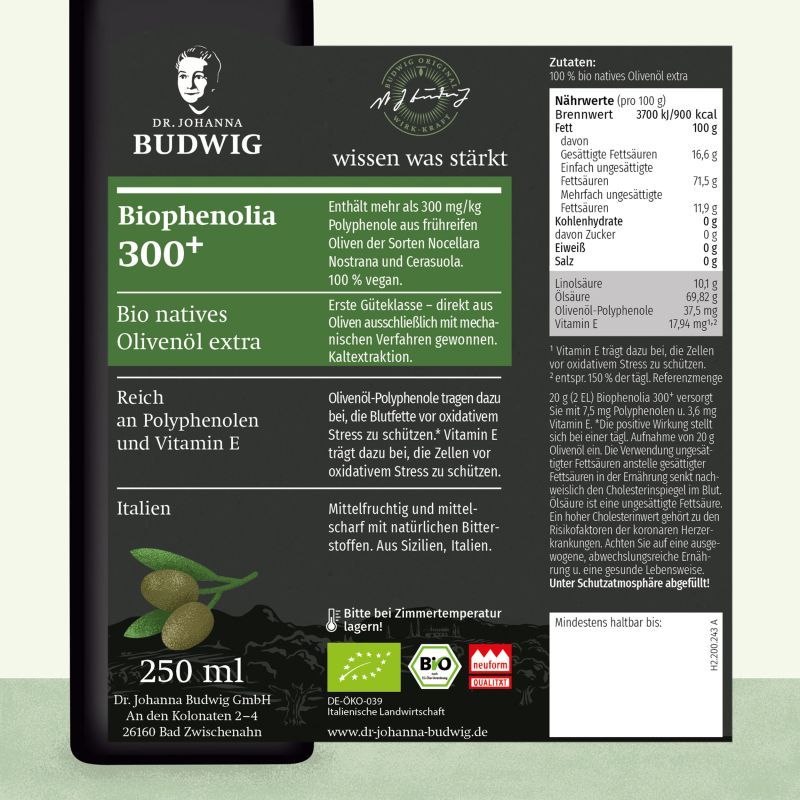 Dr. Budwig Biophenolia 300+ 500 ml Öl