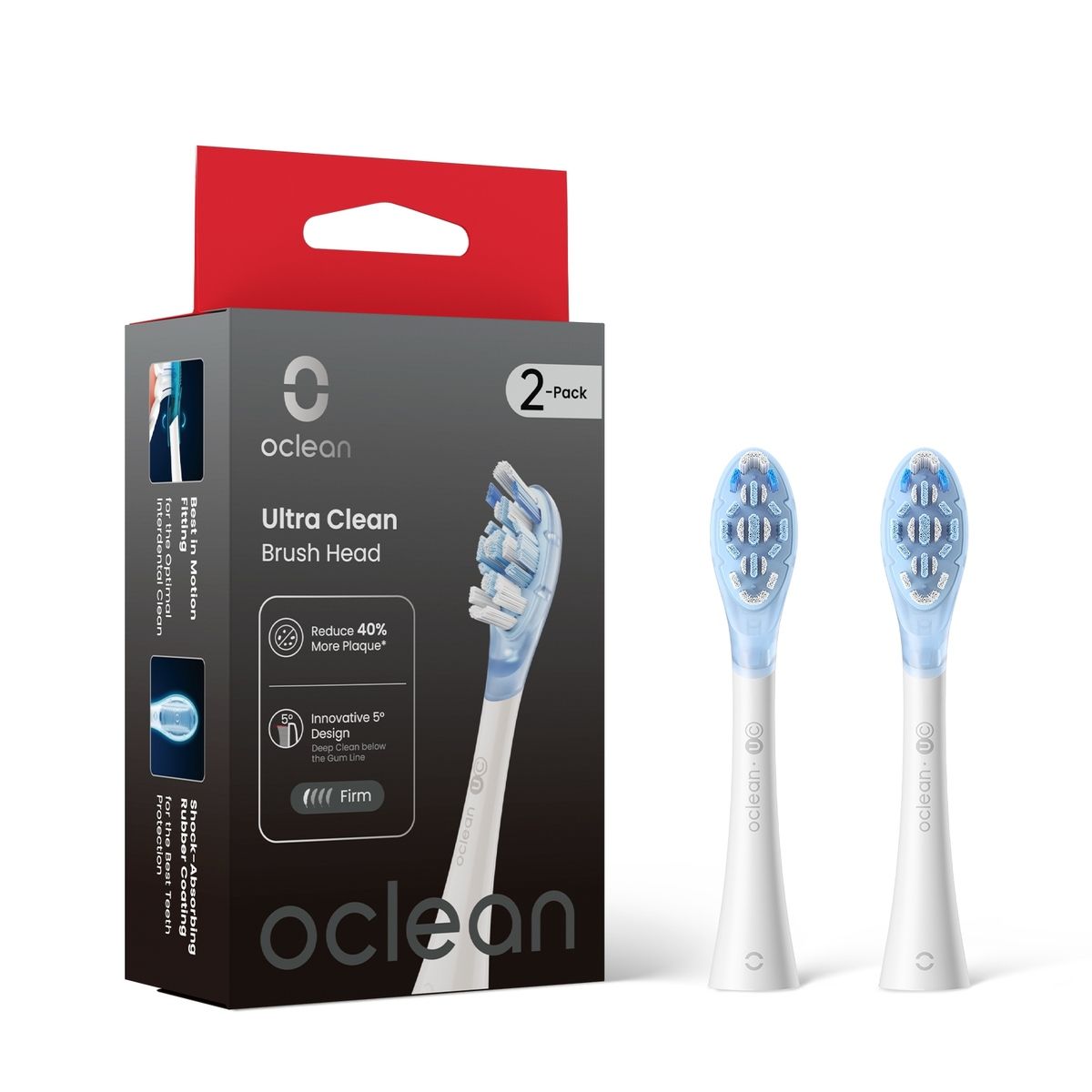 Oclean Bürstenkopf Ultra Clean 2er Pack, Weiß 2 St