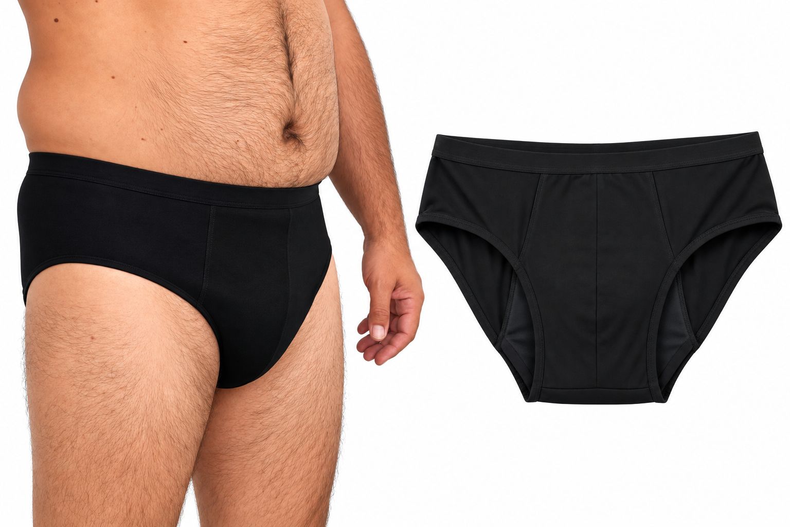 Bambookeda Slip Assorbente Uomo per media/abbondante incontinenza, lavabile e riuttilizzabile.