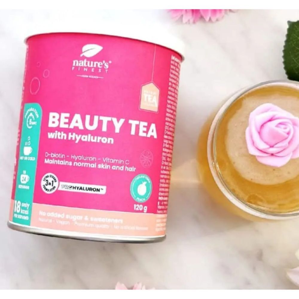 Nature's Finest Beauty tea - Tee fur Haut und Haare mit Kollagen mit Hyaluronsäure und Biotin