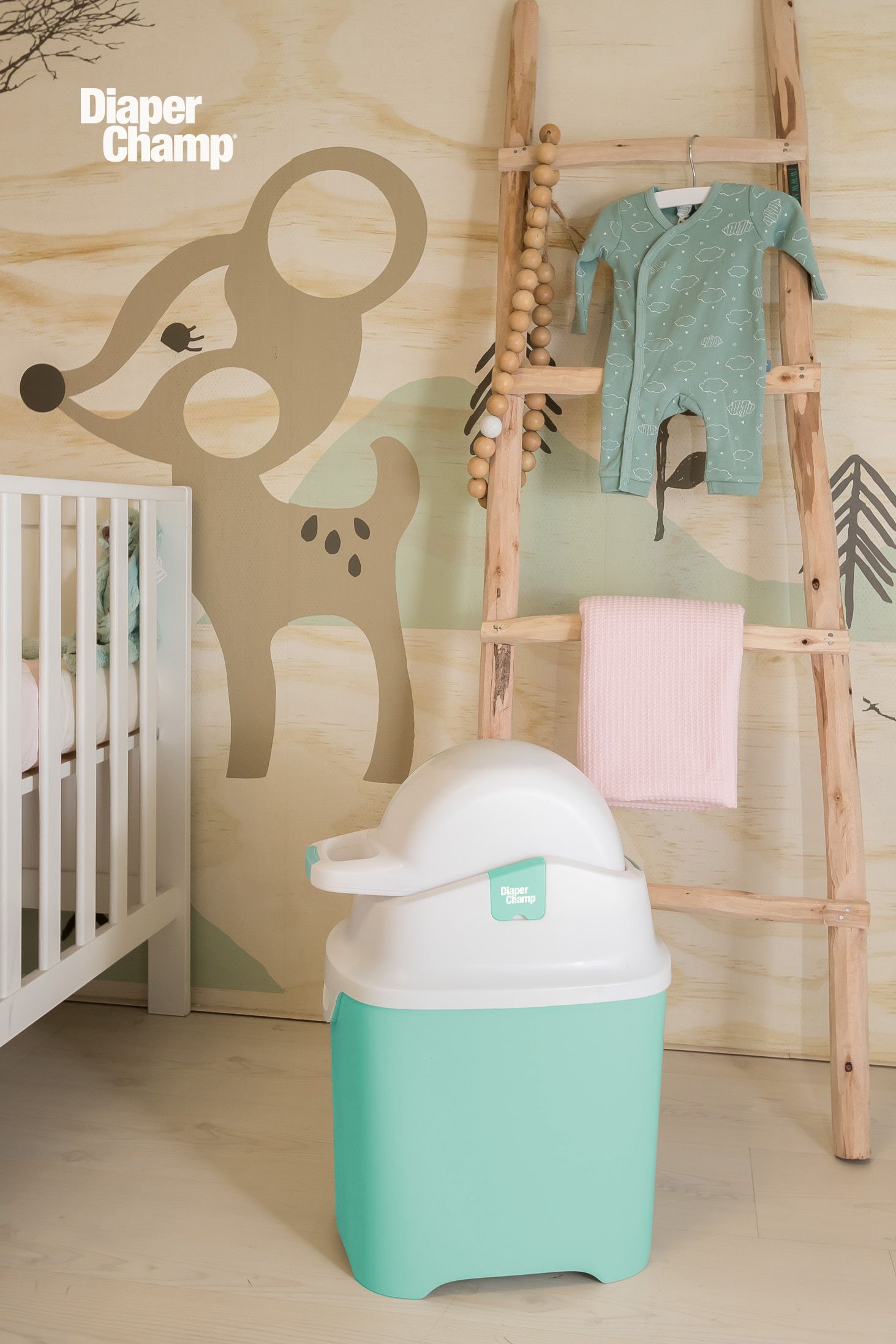 Geruchsdichter Windeleimer Diaper Champ ONE mintgrün