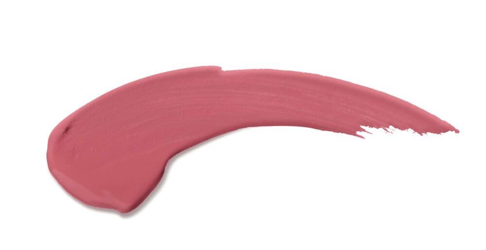 Ausgebreiteter Lippenfluid-Farbfleck. Rosafarbener Farbton.