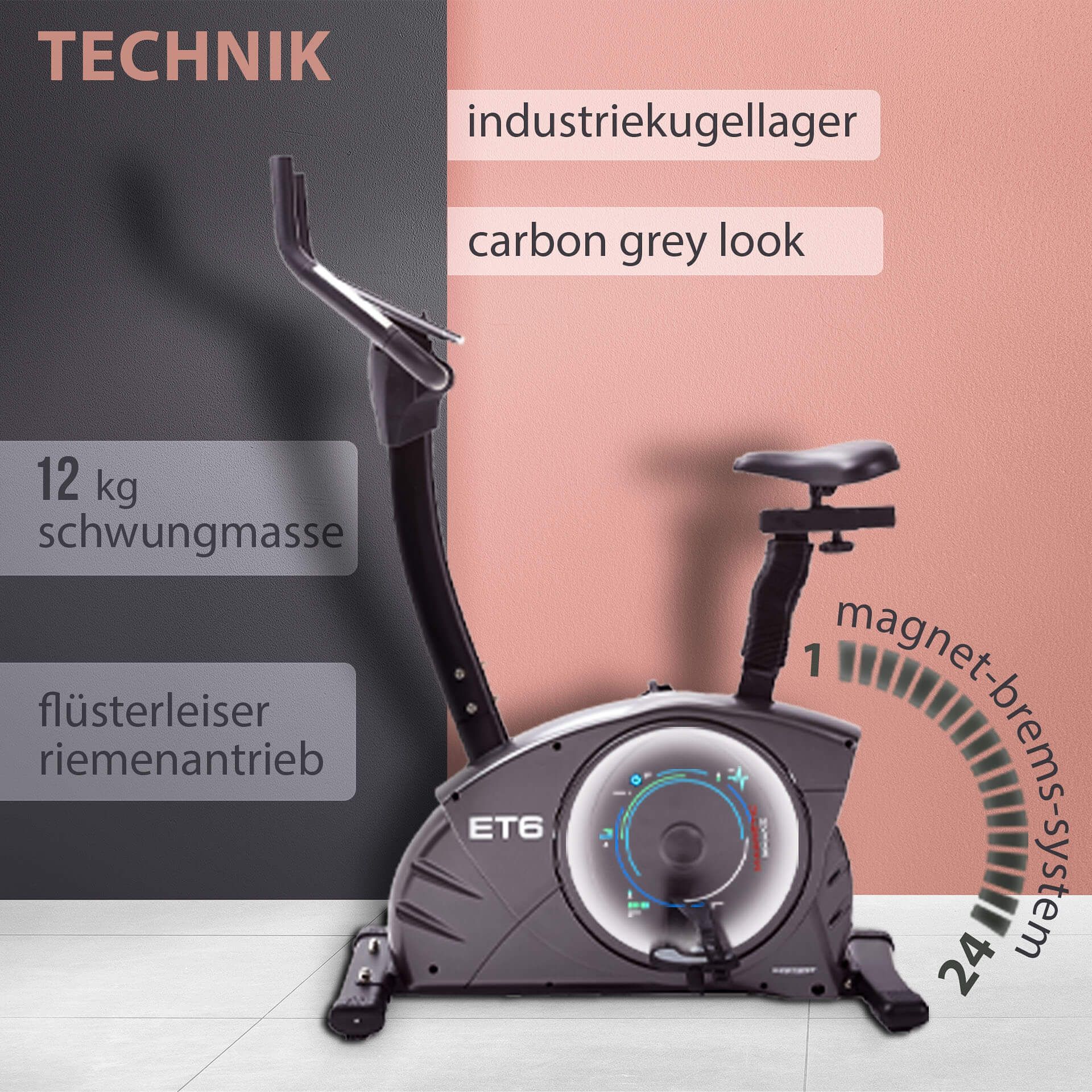 Christopeit Sport Ergometer ET 6 new inkl. Pulsmessgurt 1 St