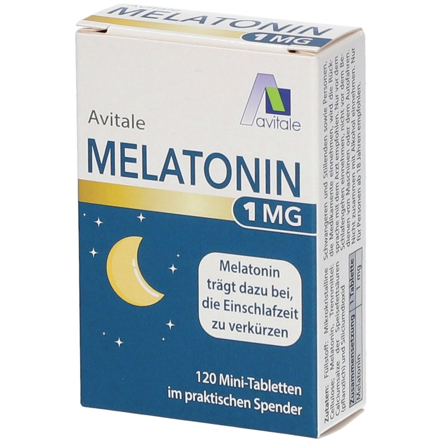 Melatonin 1 mg Mini-Tabletten im Spender 120 St Tabletten