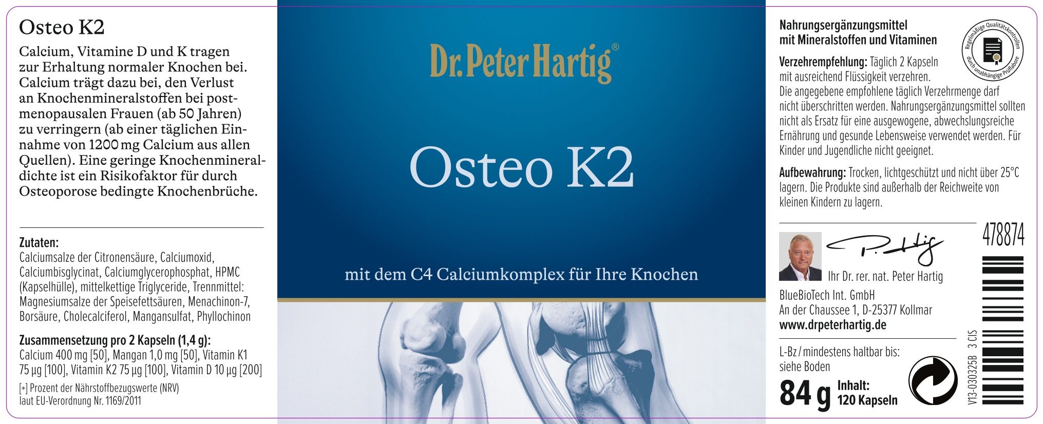 Mann sitzt an einem Tisch. Vor ihm stehen Produkte. Text: Bekannt aus dem TV.