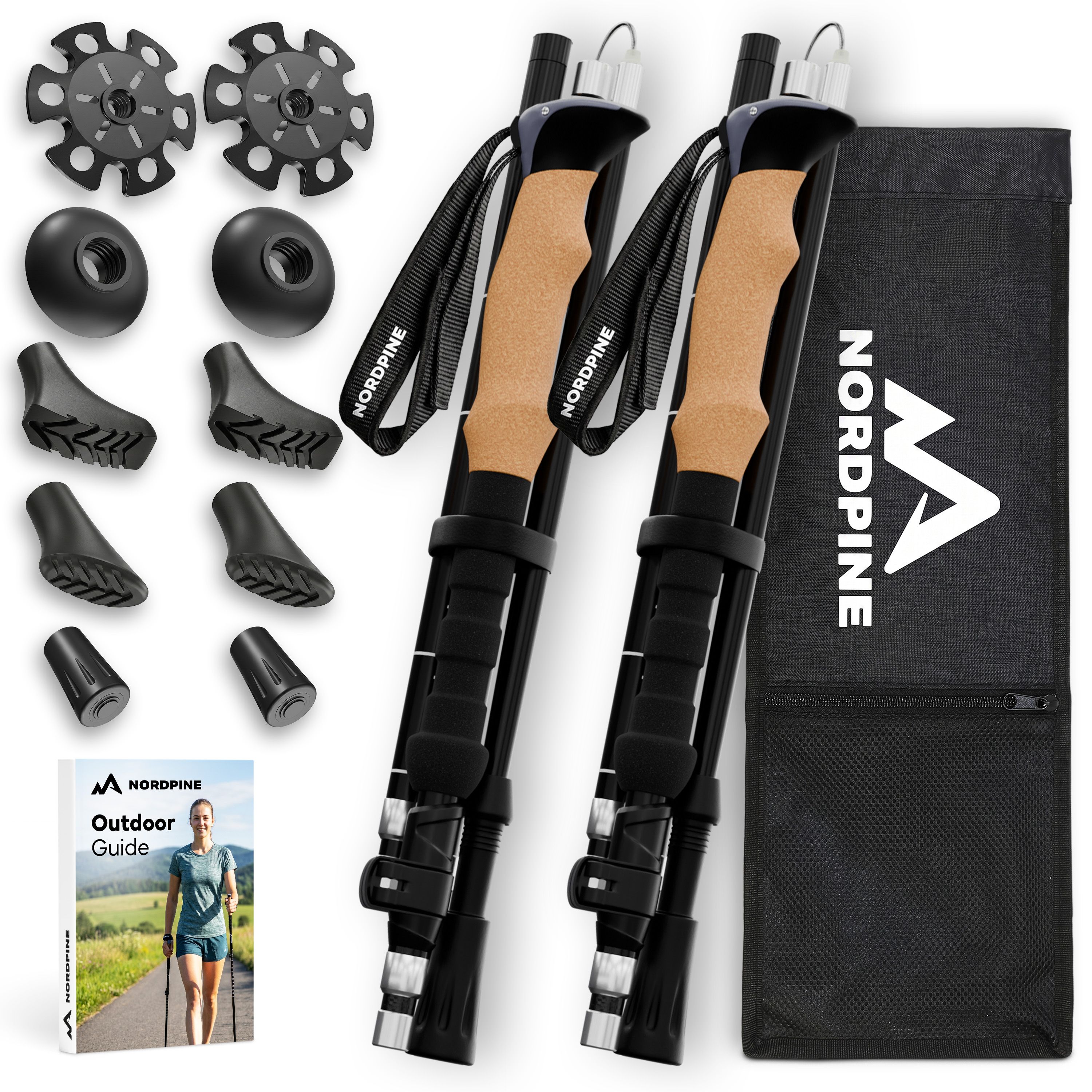 Wanderstöcke faltbar Aluminum 2 St