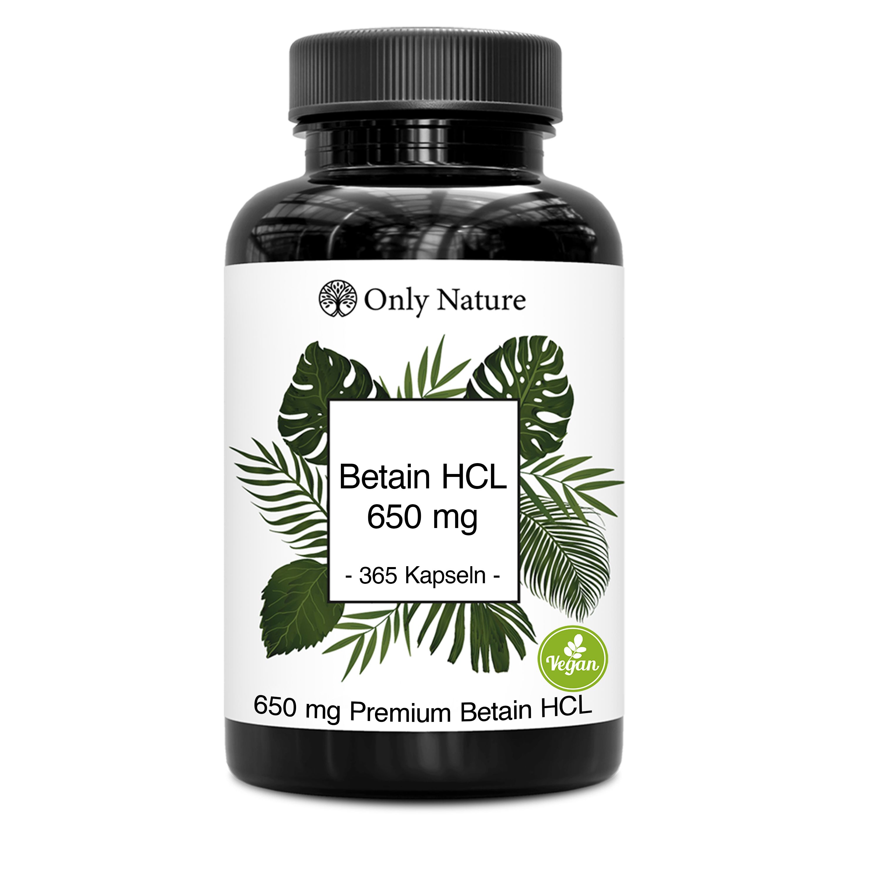 Betain HCL 650 mg - 240 Kapseln Hochdosiert in Deutschland produziert & Laborgeprüft Betaine St