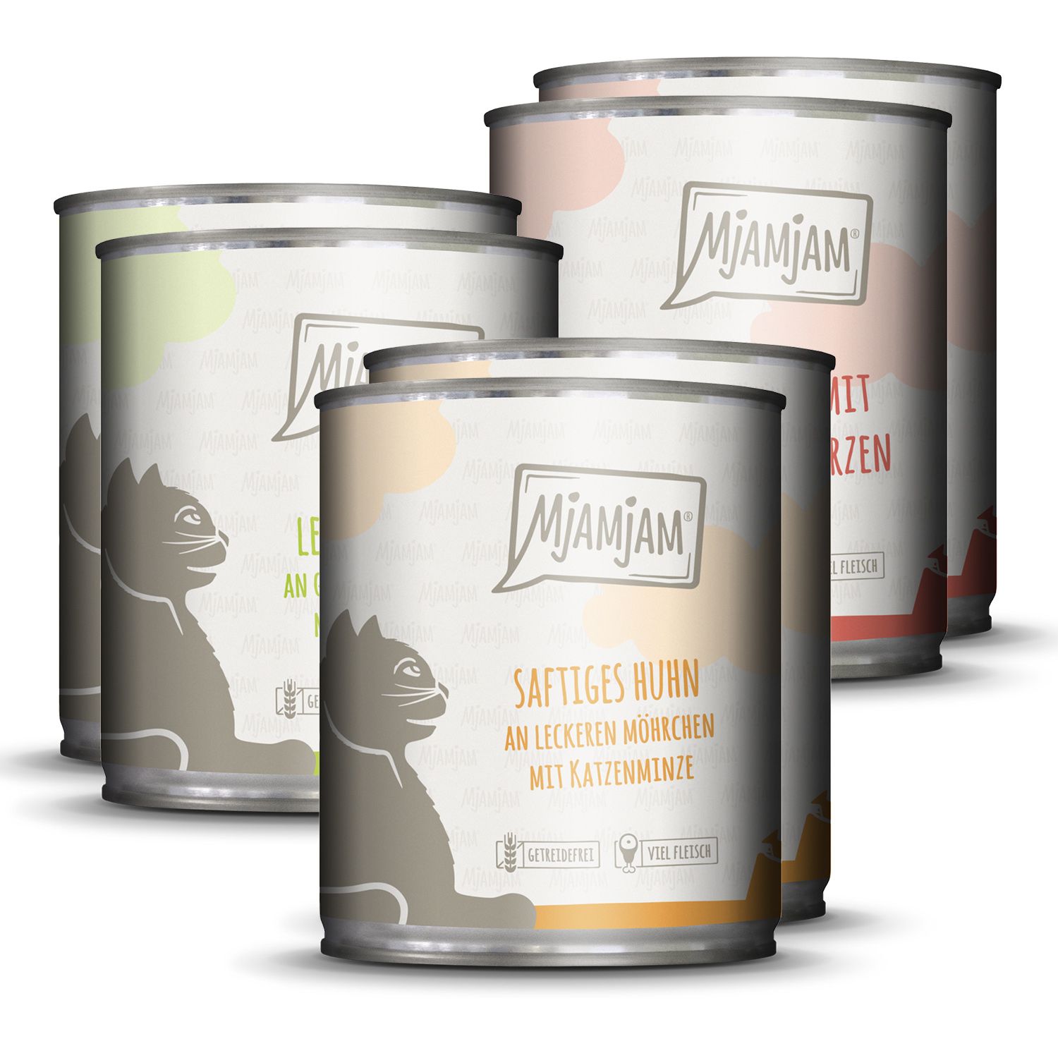 MjAMjAM - leckere Mahlzeiten Mixpaket I für deine Katze 6x800 g Futter