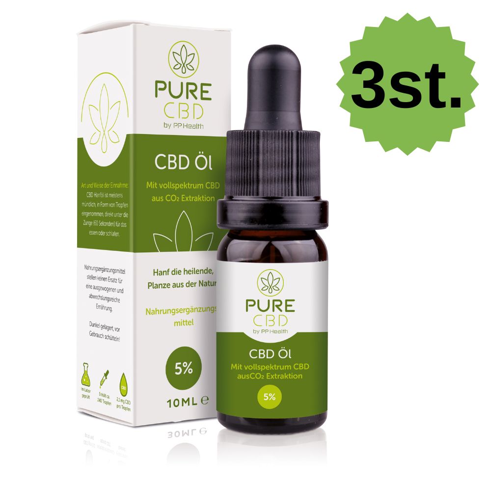 PureCBD 3x Bei PP Health CBD vollspektrum 5%