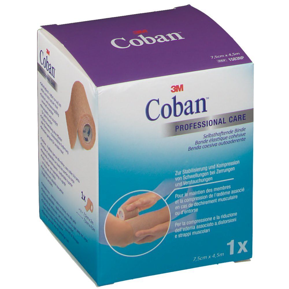 3M Coban Stütz- und Fixierverband 7,5 cm x 4,5 m hautfarben