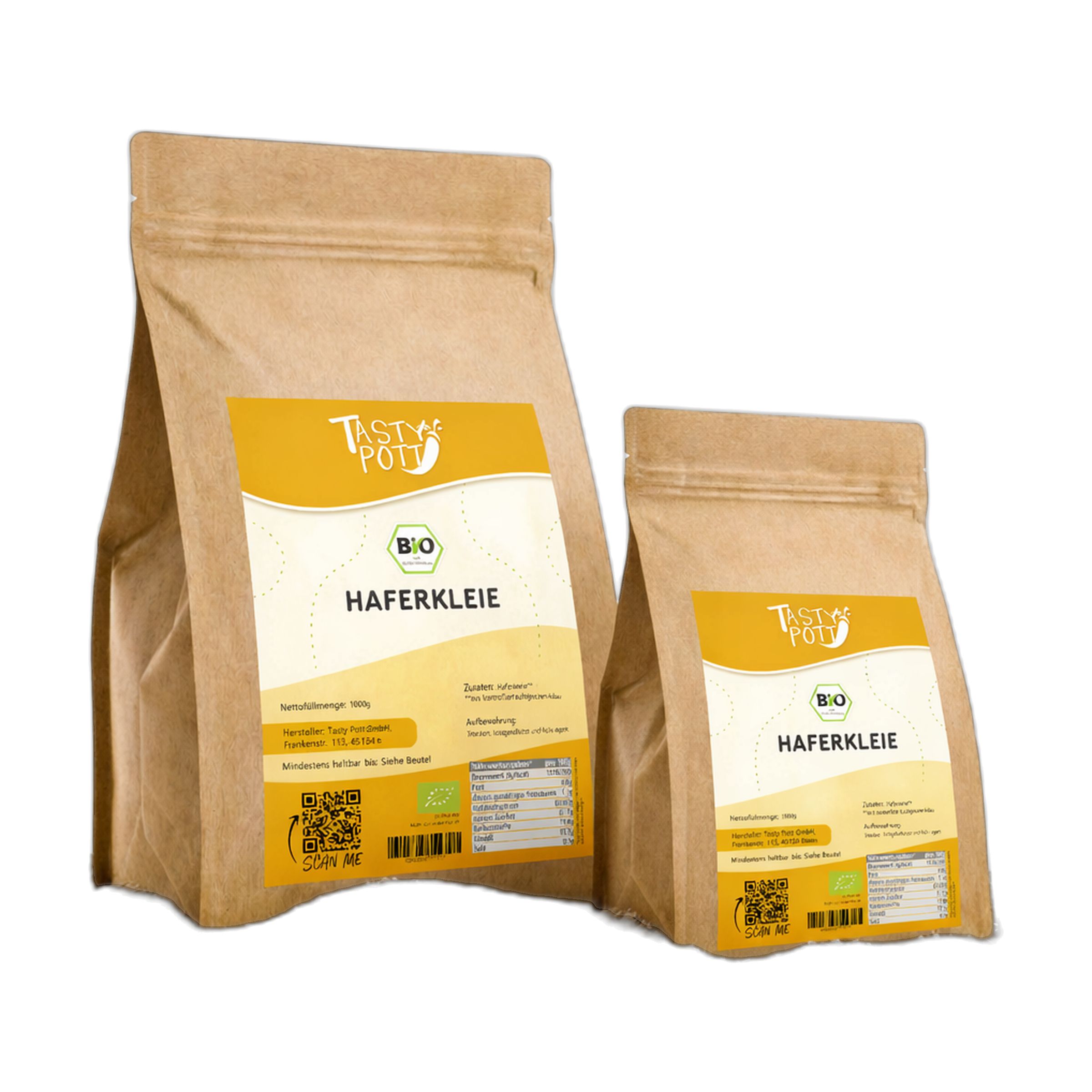 Tasty-Pott Tasty Pott Bio Haferkleie 1000 g Flocken