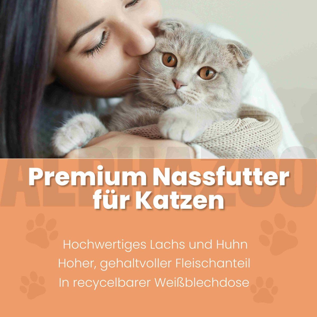 alphazoo Lachs + Huhn Nassfutter für Katze