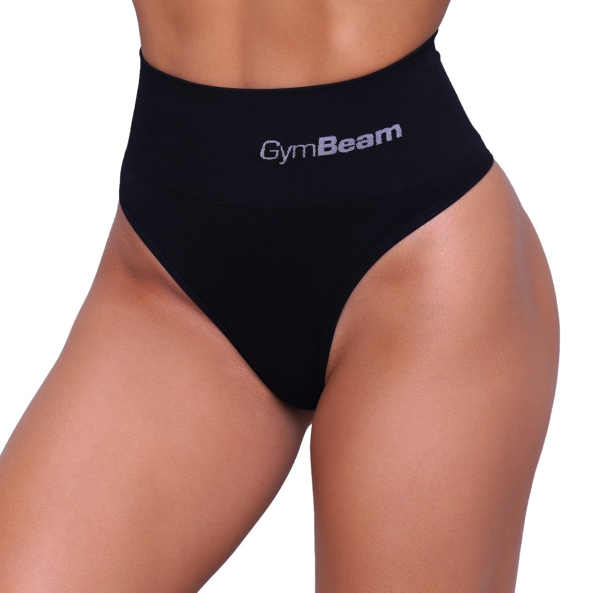GymBeam Brazilian Slips Damen im 2er-Pack mit hohem Taillenbund in Schwarz