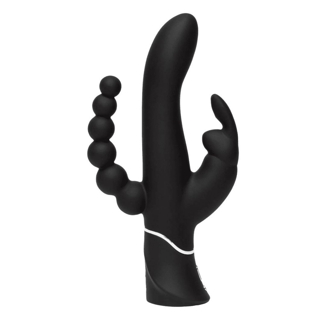 Rabbitvibrator 'Triple Vibrator“ mit Klitoris- und Anusstimulation | Happyrabbits 1 St Vibrator