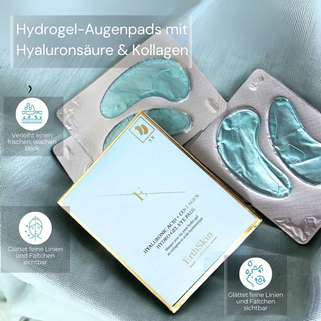 ErthSkin London Hyaluronsäure + Kollagen Hydrogel-Augenpads
