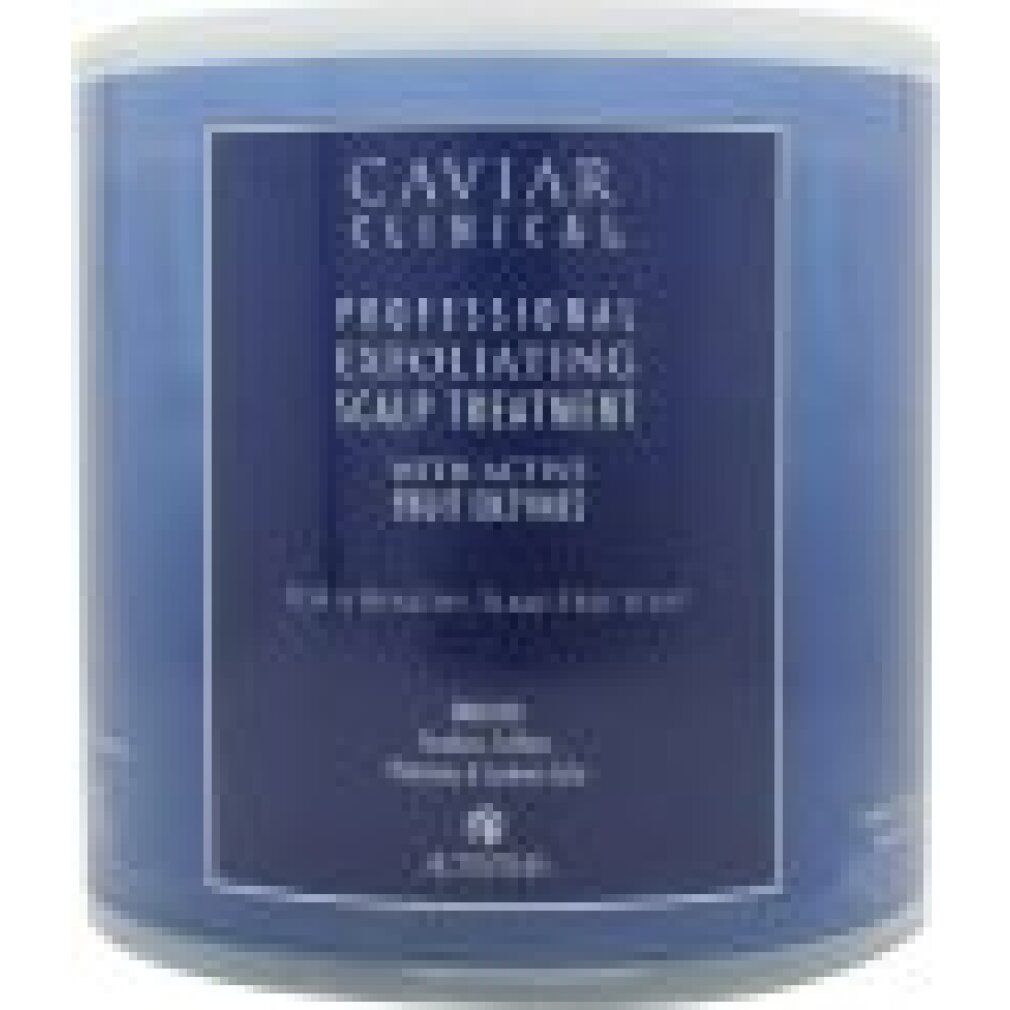 Alterna Caviar Clinical professionelle Kopfhautbehandlung in einem blauen Behälter.