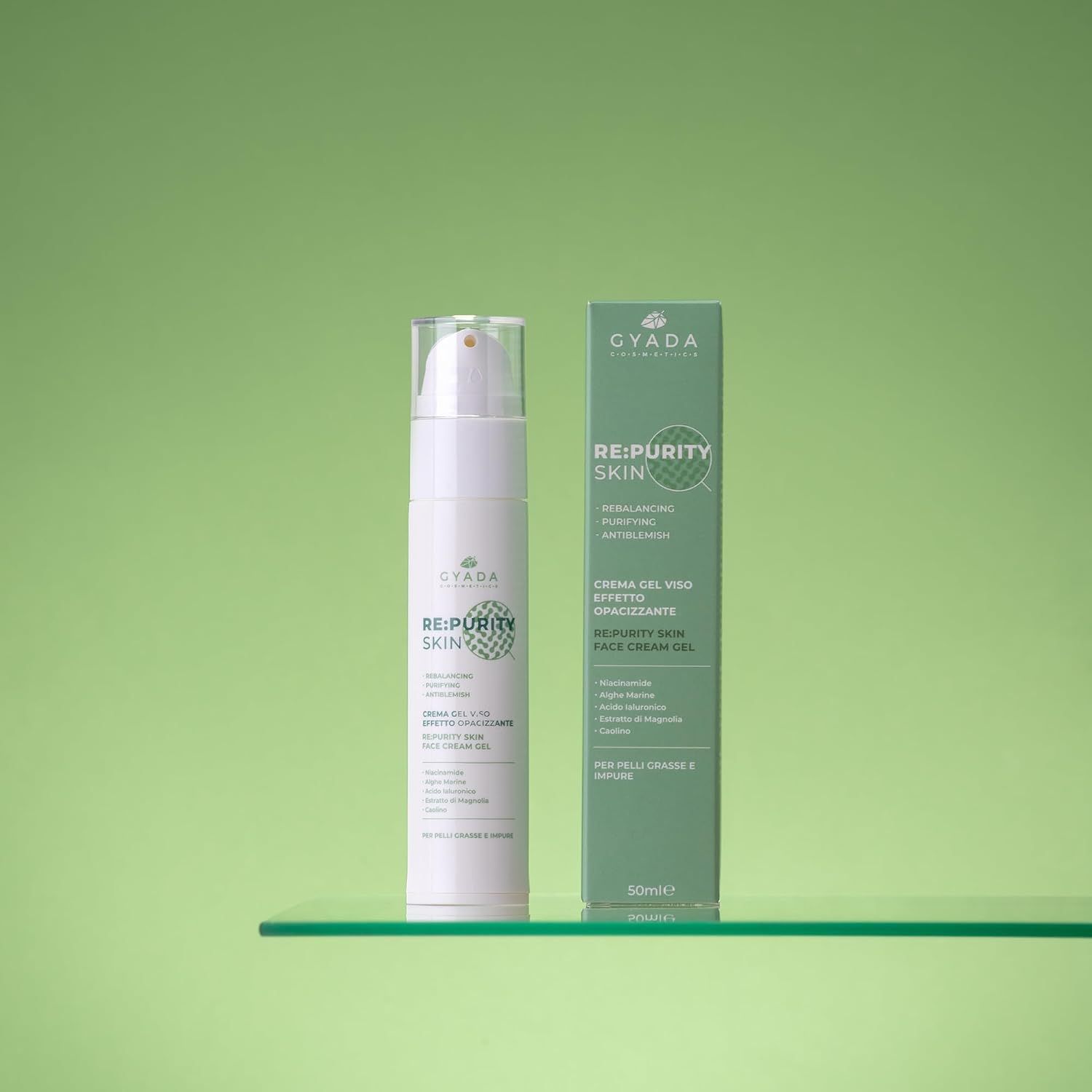 Gyada Cosmetics Re:Purity Skin Gesichtscreme-Gel mit Matt-Effekt, 50ml.
