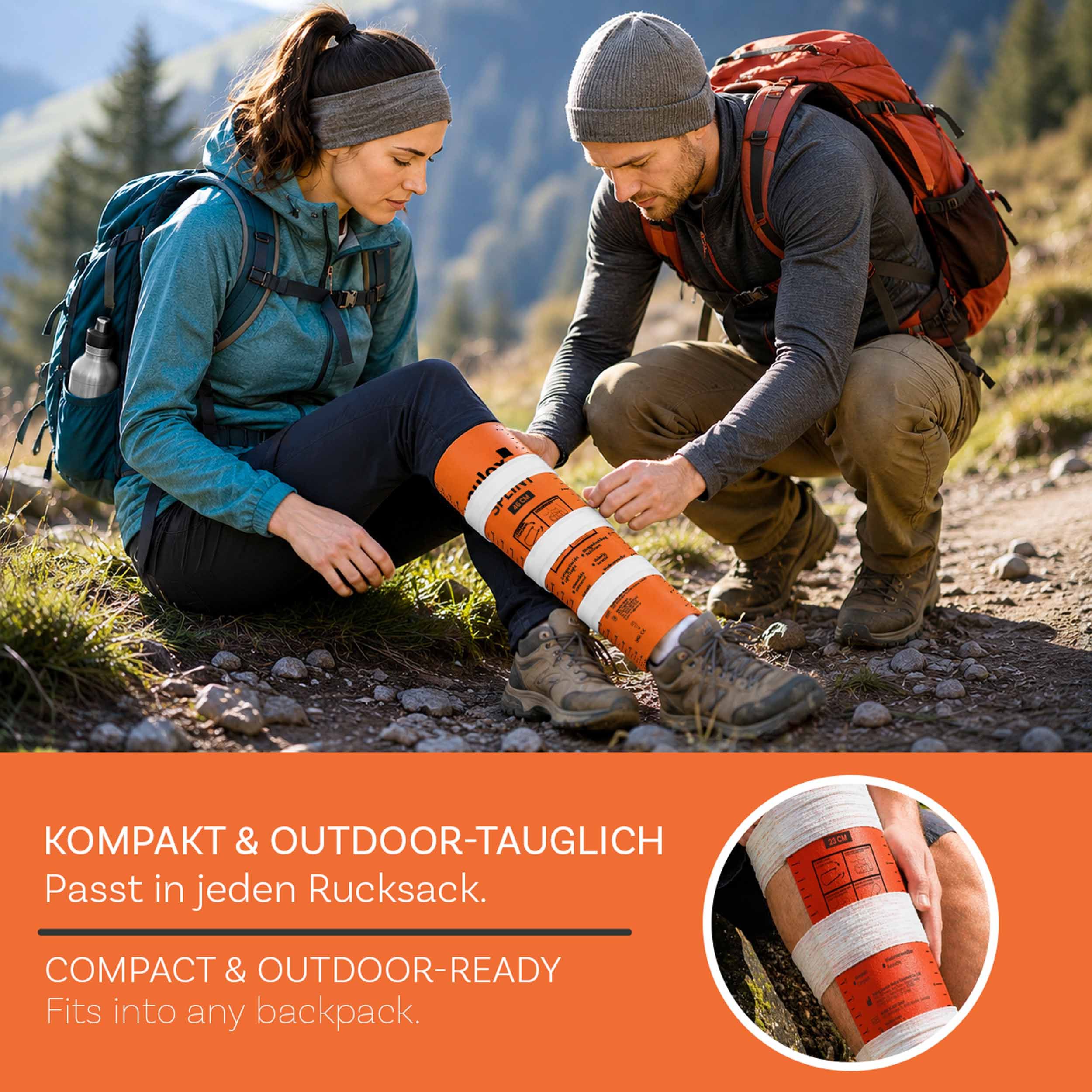 Pulox Splint Set - 5 Erste-Hilfe-Schienen zur Immobilisation