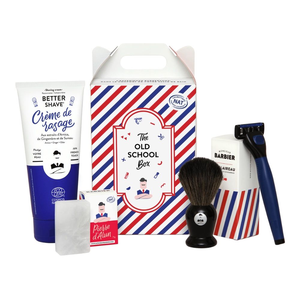 Monsieur BARBIER - Rasierset für Männer - THE OLD SCHOOL BOX