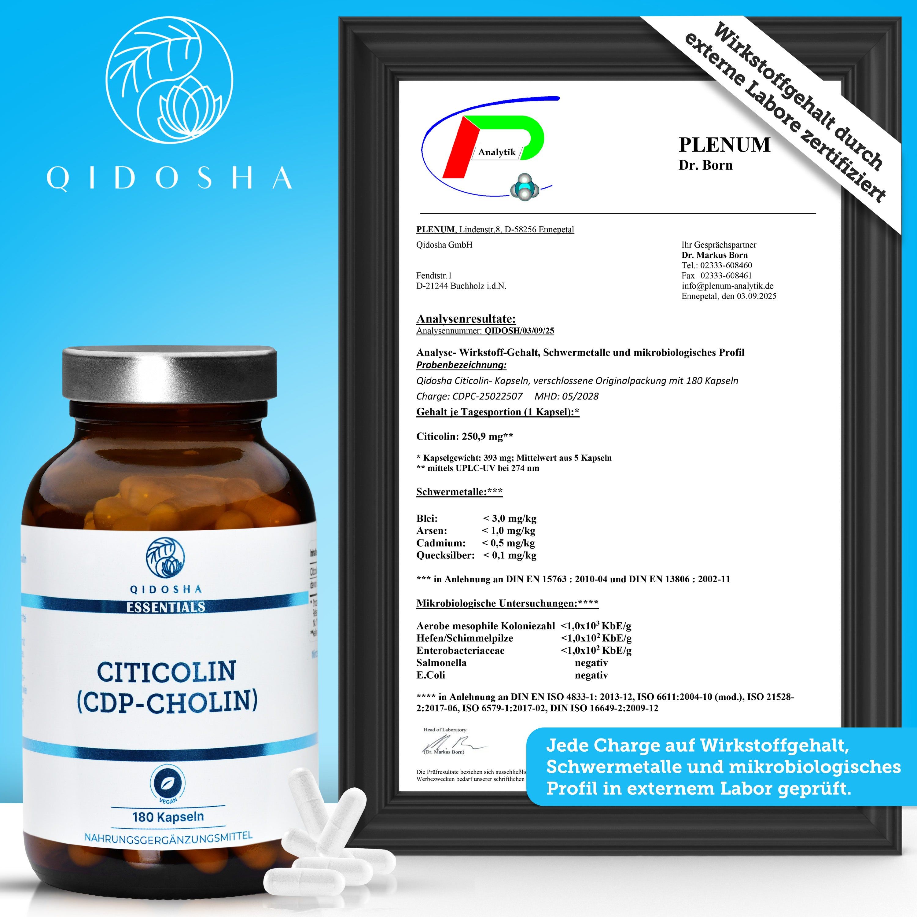 QIDOSHA Cholin als Citicolin (CDP-Cholin)