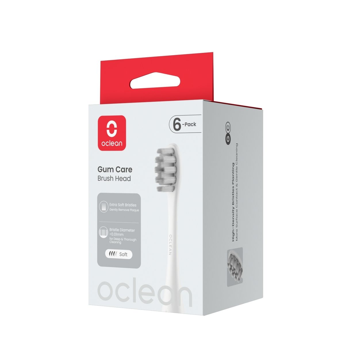 Oclean Bürstenkopf Zahnfleischpflege 6er Pack, Weiß 6 St