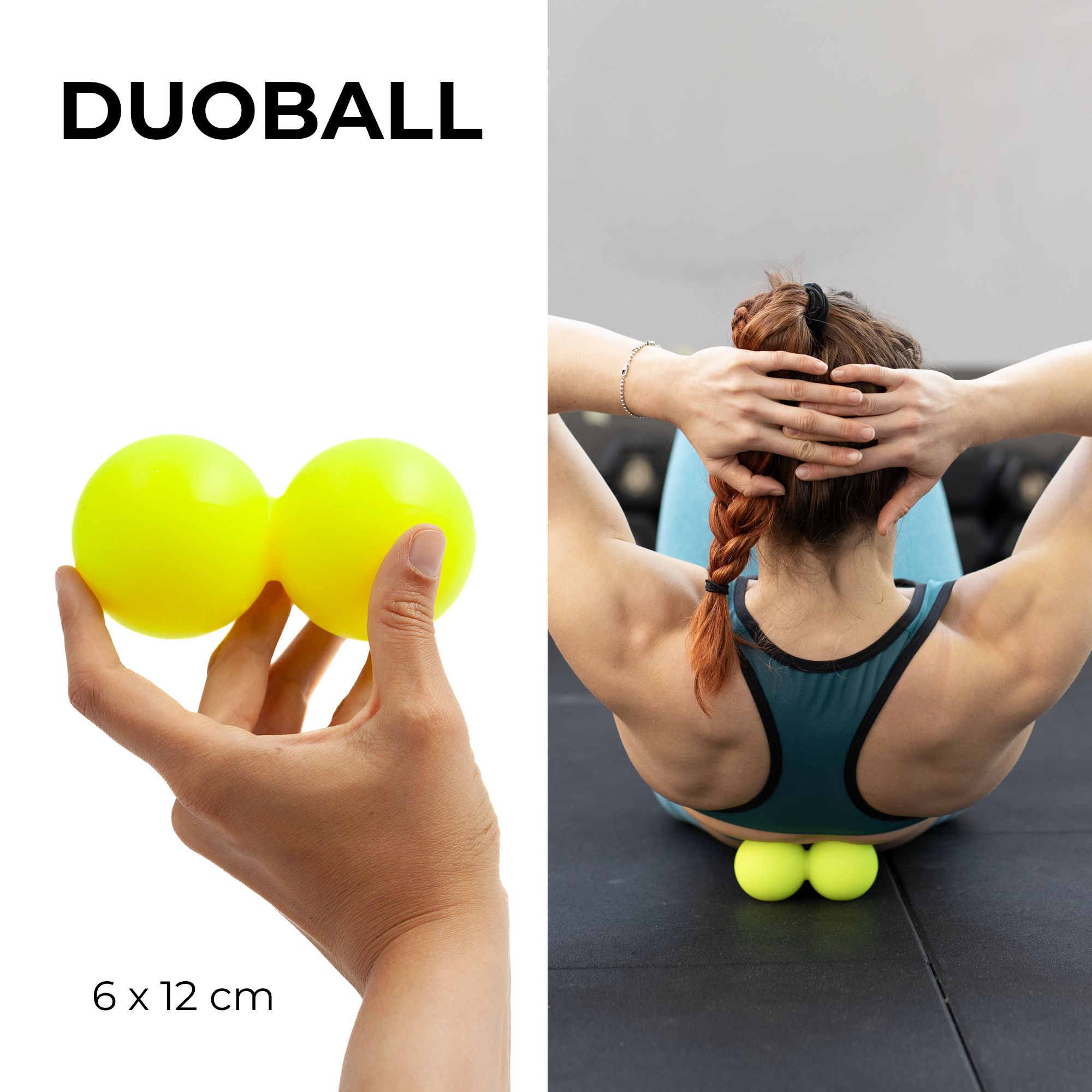 Set mit Igelball, Duoball und eBook auf Smartphone.