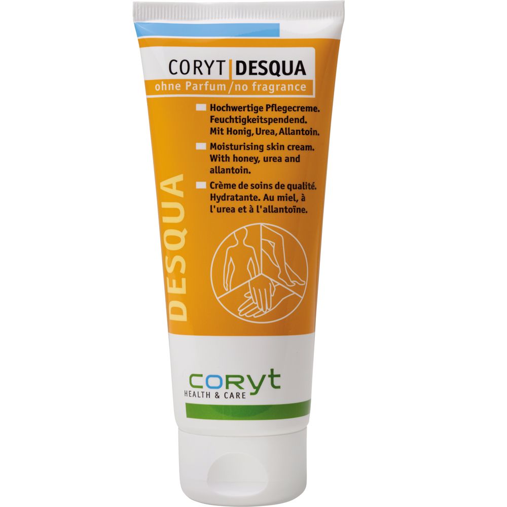 CORYT DESQUA Feuchtigkeitscreme-Tube ohne Duftstoffe. Mit Honig, Urea und Allantoin.