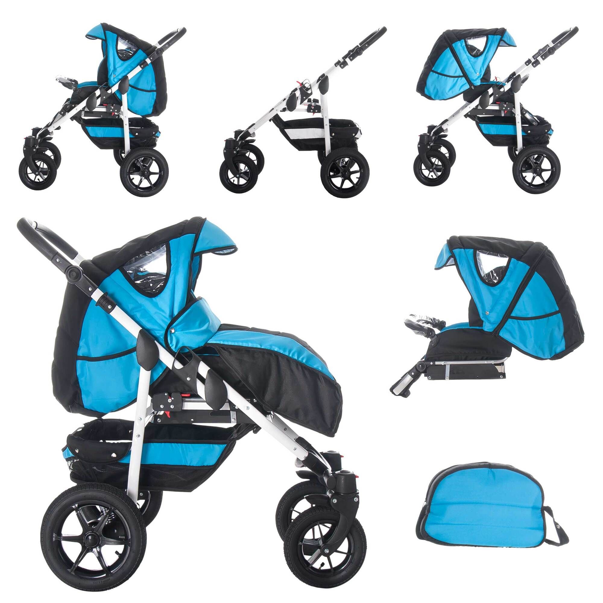Bebebi Sidney 3 in 1 Kinderwagen Set Luftreifen, Great Barrier Reef