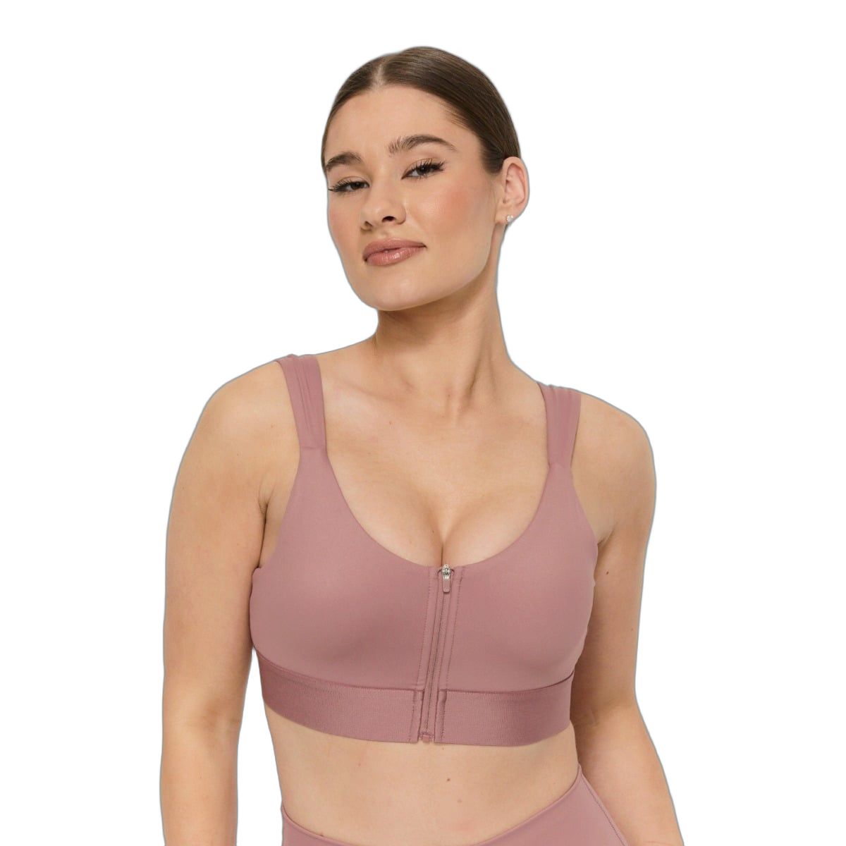 GymBeam Sport-BH Damen mit Front-Reißverschluss und breiten Trägern Modell Haze 1 St
