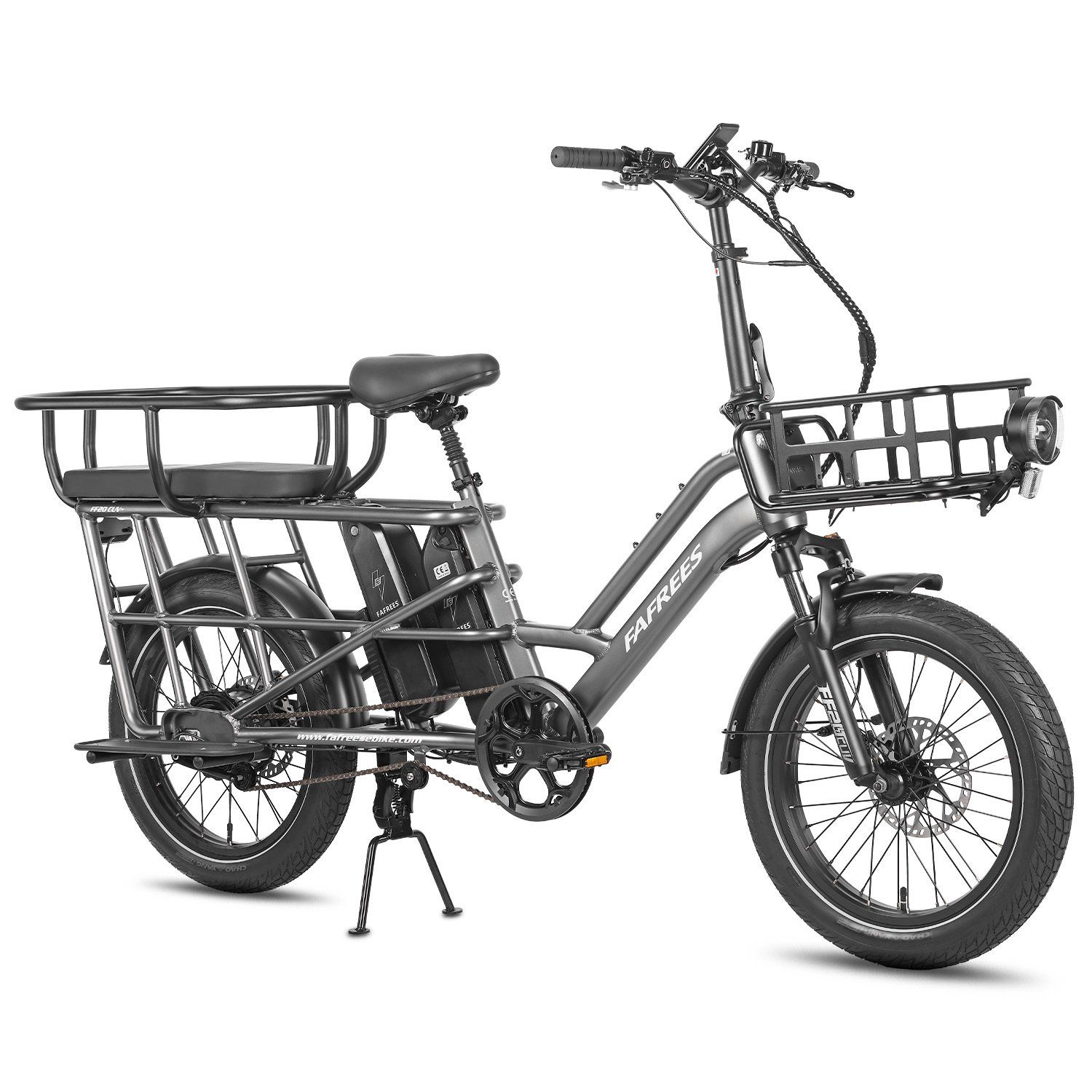 Fafrees Ff20 CUV Elektrisches Lasten-E-Bike, 2 x 12 Ah 576 Wh, mit Kindersitz 1 St
