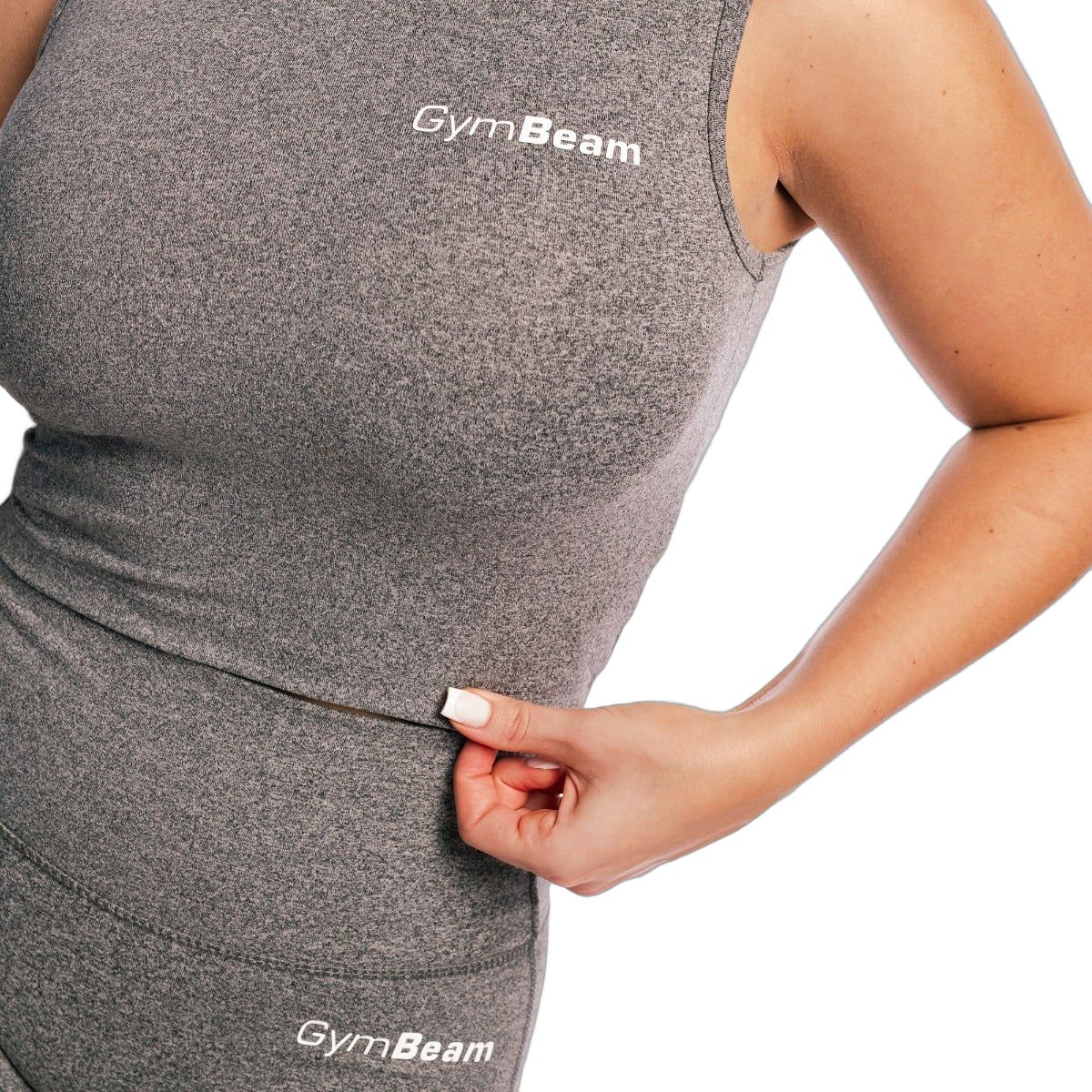 GymBeam Crop Top Damen Slim ärmellos mit rundem Ausschnitt Core Storm